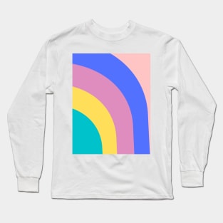 Boho positive vibe rainbow pattern Long Sleeve T-Shirt